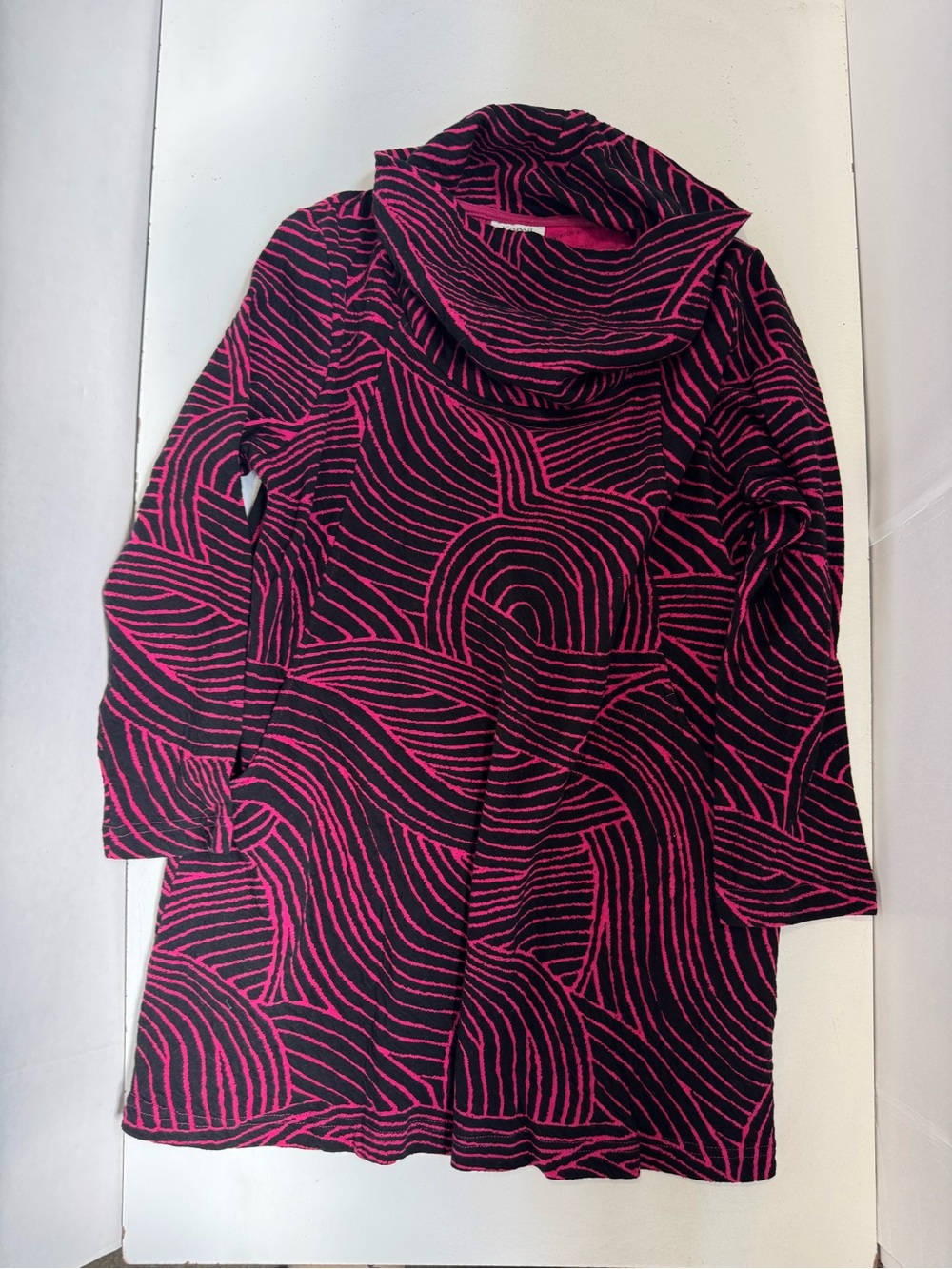 Komil Clothing Cowl Organic Swirl Magenta tunic size medium